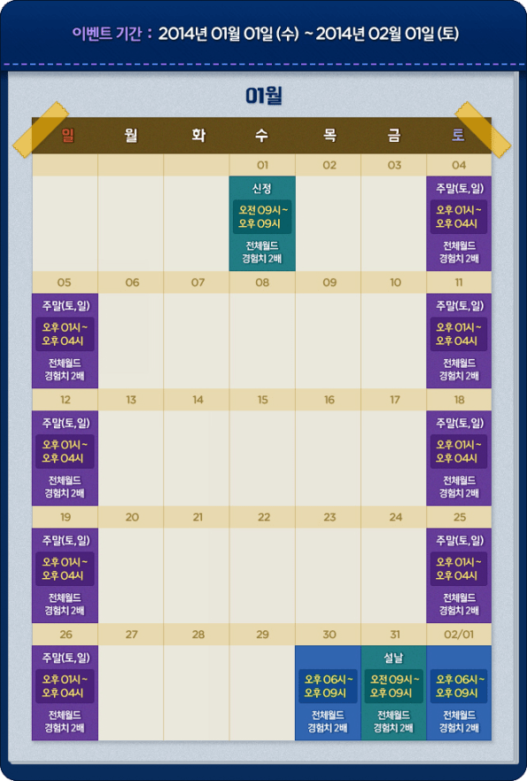 January 2x Experience Events