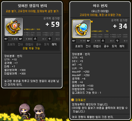 Forgotten Hero's Ring and Fox Ring