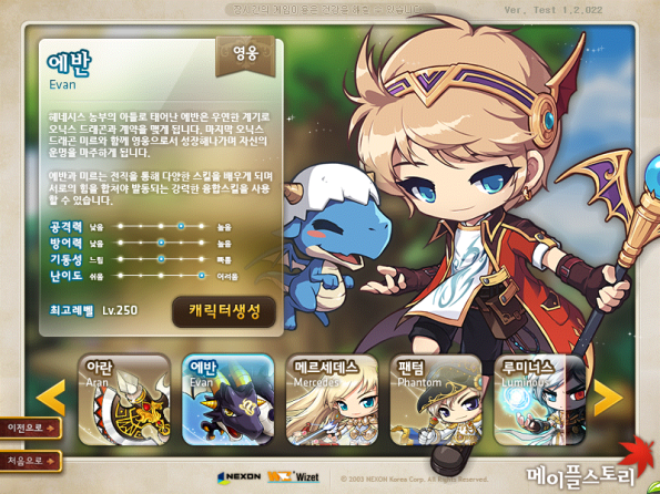 Evan Character Creation