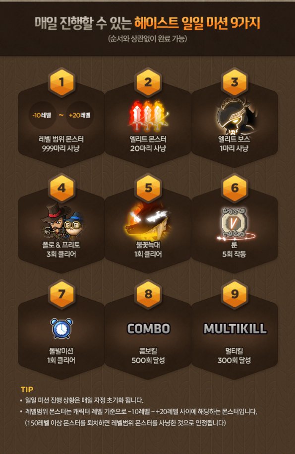 9 Daily Missions