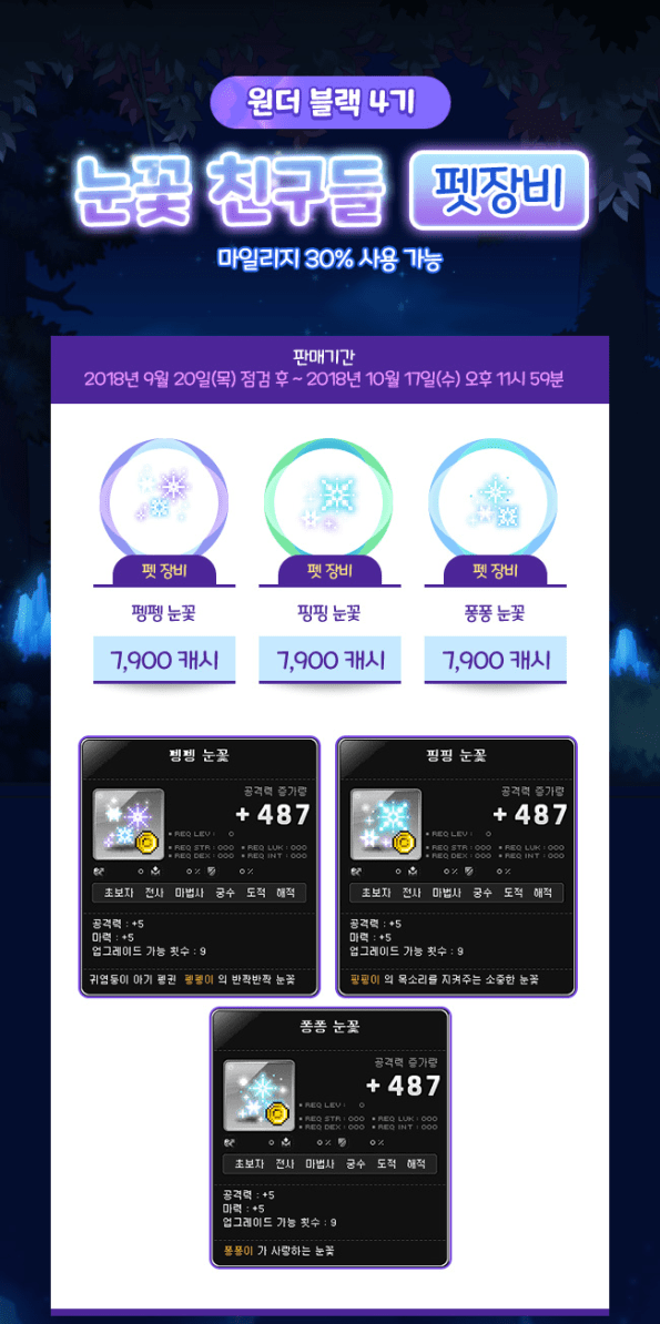 Snow Friends Equipment