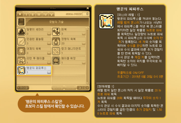 Papyrus of Luck Skill