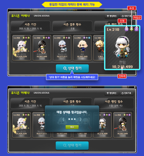 Union Arena Character Placement