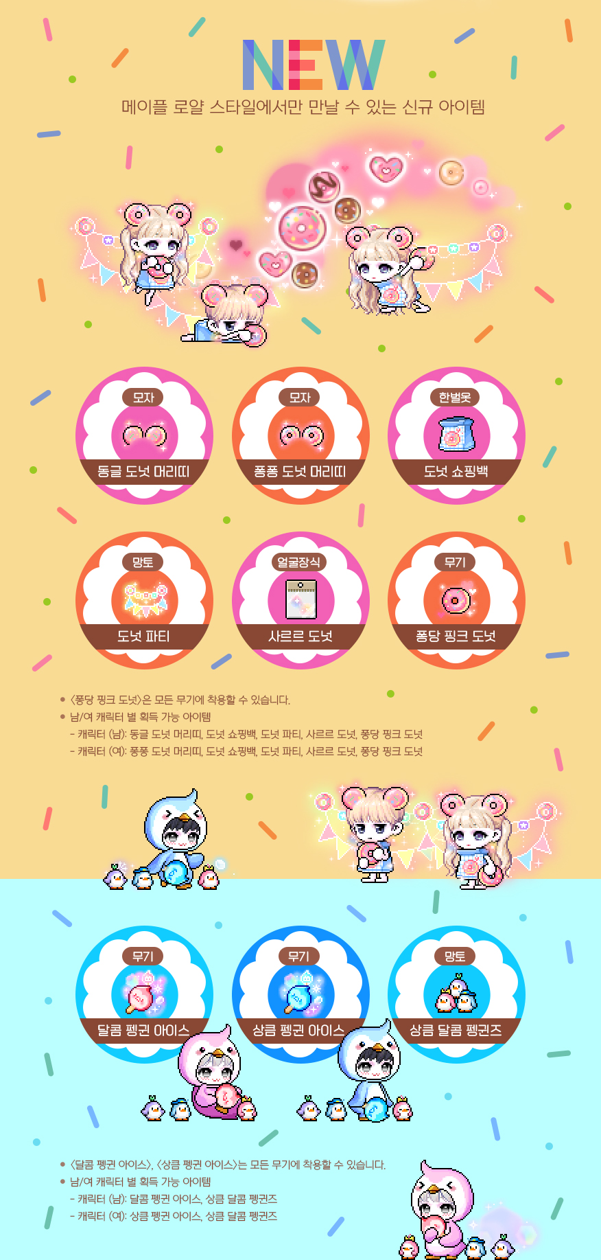Donut Set and Penguin Set