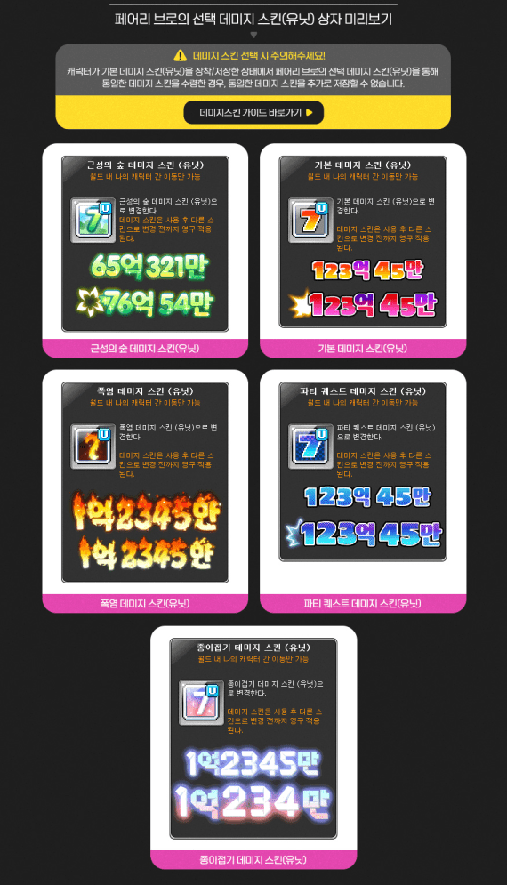 Fairy Bros Unit Damage Skin Box